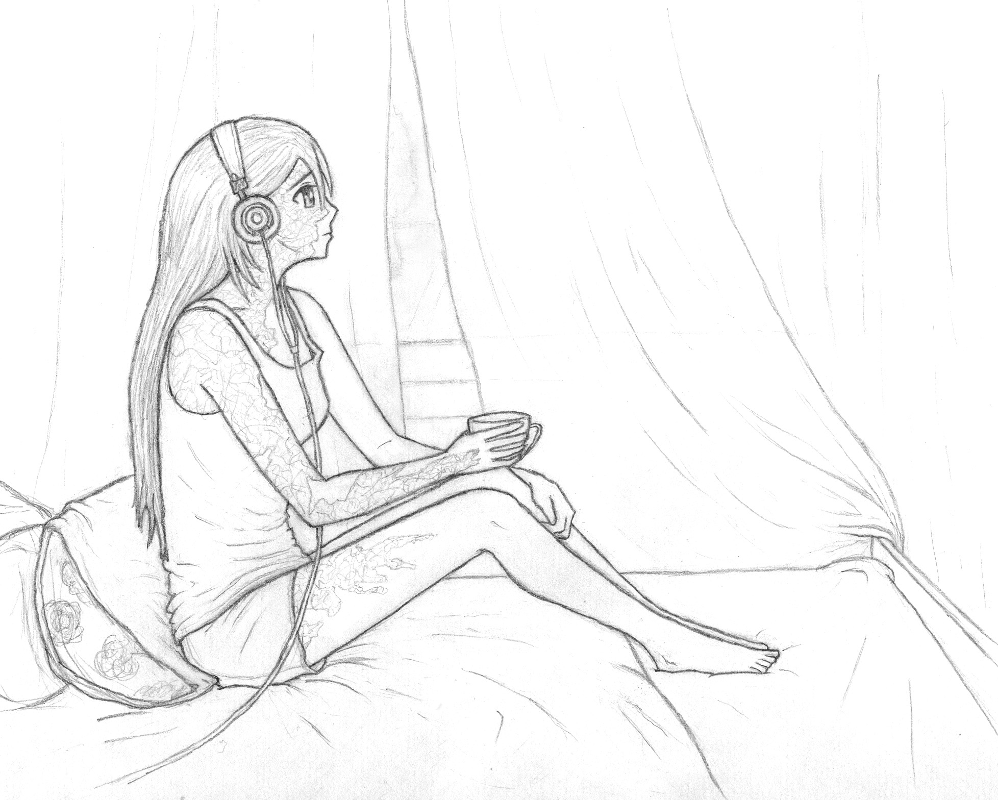 A certain melancholily reclining Hanako